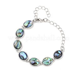 Браслеты из латунных ракушек-абалонов&nbsp;BJEW-C126-01