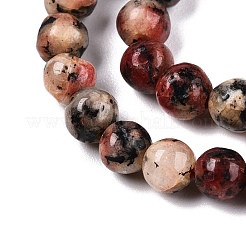 Окрашенные природные белый нефрит бисер пряди G-T140-4mm-B06