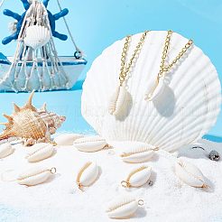 60 шт. подвески из натуральной ракушки каури FIND-FH0004-87