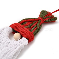 Adornos colgantes de Papá Noel tejidos con hilo de algodón&nbsp;HJEW-JM02455-03