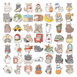 50 Stück wasserfeste Maus-PVC-Cartoon-Aufkleber&nbsp;STIC-T0001-10