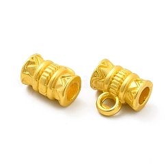 ラックメッキ合金チューブベイル  ループベイル  コラムペンダントベイル  マットゴールドカラー  8x8x5mm  穴：1.8mm  内径：2.5mm&nbsp;FIND-I034-17MG