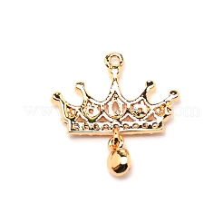 Латунные микропаве прозрачные подвески с фианитом&nbsp;ZIRC-WH0002-12