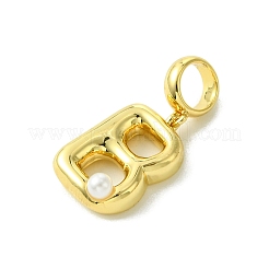 Покрытие стойки латунь с АБС-пластиком жемчуг европейские подвески KK-G501-02B-G