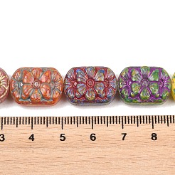 Perles en verre peintes&nbsp;GLAA-F133-07F