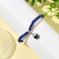 Armbänder mit Anhängern aus natürlicher Paua-Muschel&nbsp;BJEW-JB14297-01