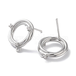 Латунные серьги-гвоздики из циркония KK-E107-20P