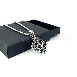 Ожерелья из нержавеющей стали с подвеской в виде креста викинга для мужчин и женщин IC1039