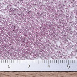 MIYUKIラウンドロカイユビーズ  日本製シードビーズ  11/0  （rr3509)透明ライトローズ光沢  2x1.3mm  穴：0.8mm  約5500個/50g&nbsp;SEED-X0054-RR3509