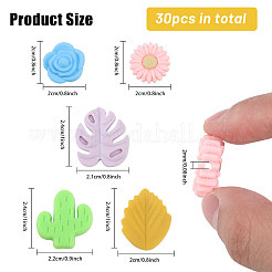 30шт 30 стиля летние силиконовые бусины SIL-CA0003-26