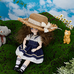 Соломенная шляпа для кукол&nbsp;DOLL-WH0002-42B