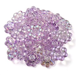 УФ-покрытие радужными переливающимися акриловыми бусинами&nbsp;OACR-P010-04D