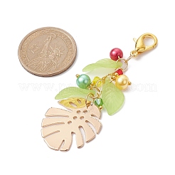 Decorazione pendente in foglia di monstera in ferro&nbsp;HJEW-JM01467