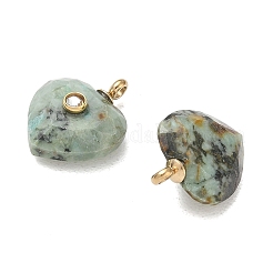Pendentifs à facettes en turquoise (jaspe) naturelle africaine&nbsp;GG-CBA50CD-04G-02