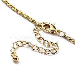 Ожерелья-нагрудники с гранеными квадратными стеклянными бусинами NJEW-R263-10G