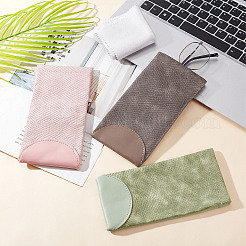 3 шт. двухцветный футляр для очков из искусственной кожи с рисунком змеиной кожи AJEW-GF0006-54