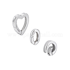 3 pièce 3 styles 925 anneaux de porte à ressort en argent sterling&nbsp;STER-PH0003-52