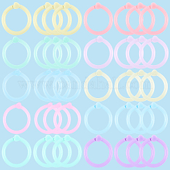 250 шт. 10-цветный пластиковый переплет в форме сердца с отрывными листами на кольцах&nbsp;FIND-CP0003-20A