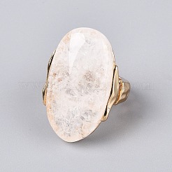 Fingerringe aus natürlichem Quarzkristall&nbsp;RJEW-N055-01F