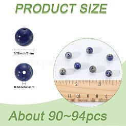 2 нити натуральных бусин из лазурита G-SP0001-26