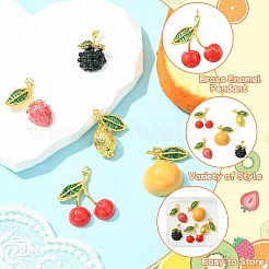 5 шт. 5 стиля латунных подвесок со стразами&nbsp;KK-CJ0003-38