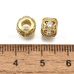 Латунные микро проложить кубического циркония бусы KK-Z100-01G