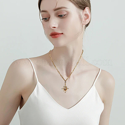 10 шт. 667 нержавеющая сталь цепочка-скрепка ожерелье NJEW-BBC0001-48B-G