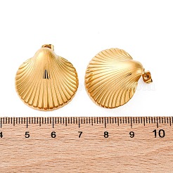 Серьги-гвоздики из нержавеющей стали 304&nbsp;LS-EJEW-F357-01G-03