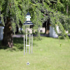 Carillons éoliens en aluminium&nbsp;HJEW-WH0042-34