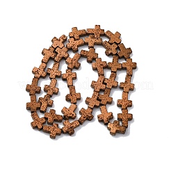 Гальванические бусины из натуральной лавы G-A256-A01-01H