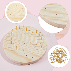 1袋入りDIYストリングアートキット  木の板入り  金属釘  ポリエステル糸  ミックスカラー  ハート  16x2.5mm  ピン：1mm  54pc&nbsp;DJEW-WR0001-22A