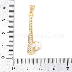 Латунь микропаве фианиты с подвесками из эмали&nbsp;KK-Z145-04G