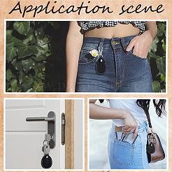 1 комплект брелоков-подвесок из коровьей кожи&nbsp;KEYC-CL0001-26A