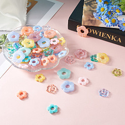 120 шт. 15 стильных прозрачных и непрозрачных акриловых бусинок OACR-BT0001-03