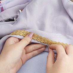 Gewellte Spitzenbänder aus Polyester&nbsp;OCOR-WH0082-21B