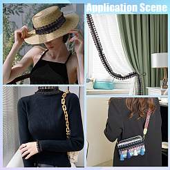 10 ярд полиэстеровой плиссированной цветочной кружевной отделки OCOR-GF0003-88B