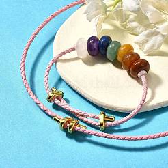 Браслеты и ожерелья из натуральных драгоценных камней rondelle chakra G-P561-01G-06