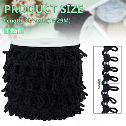 1 комплект полиэстеровой эластичной отделки с петлями для пуговиц OCOR-BC0006-93A