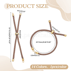 14шт 14 цвета нейлоновый витой шнур для изготовления браслета&nbsp;MAK-ME0001-05