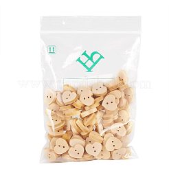 Прекрасный 2-луночное основные пришивания пуговиц в форме сердца BUTT-PH0001-06