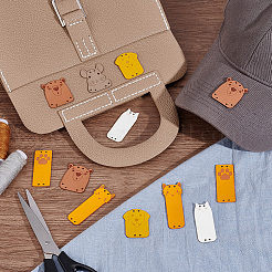 84 шт. 6 стиля этикеток из искусственной кожи FIND-OC0003-73