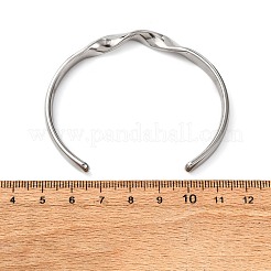 Браслеты-манжеты из нержавеющей стали 304 для женщин&nbsp;BJEW-D361-03P