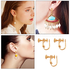 Латунные клипсы серьги KK-CN0001-33