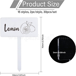 1 комплект акриловых этикеток для растений AJEW-CA0004-57A