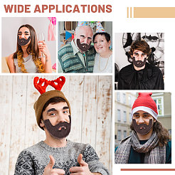 Искусственные брови и усы из ткани&nbsp;DIY-WH0591-240B