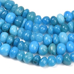 Teñidos naturales blancas abalorios de jade hebras&nbsp;GG-CBACF26-A03-06