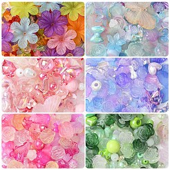 60 г 3 стиля прозрачных акриловых бусин&nbsp;MACR-YW0003-73