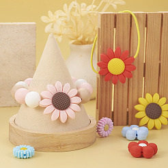 19 шт. 19 стиля цветочные пищевые экологически чистые силиконовые фокусные бусины SIL-BT0001-05