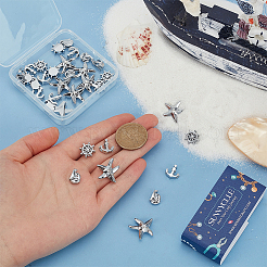 40 шт. 4 стиля морская тематика сплава стразы слайд-шармы FIND-SC0010-37