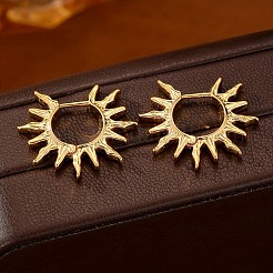 Латунные серьги обруча&nbsp;EJEW-Z143-01G